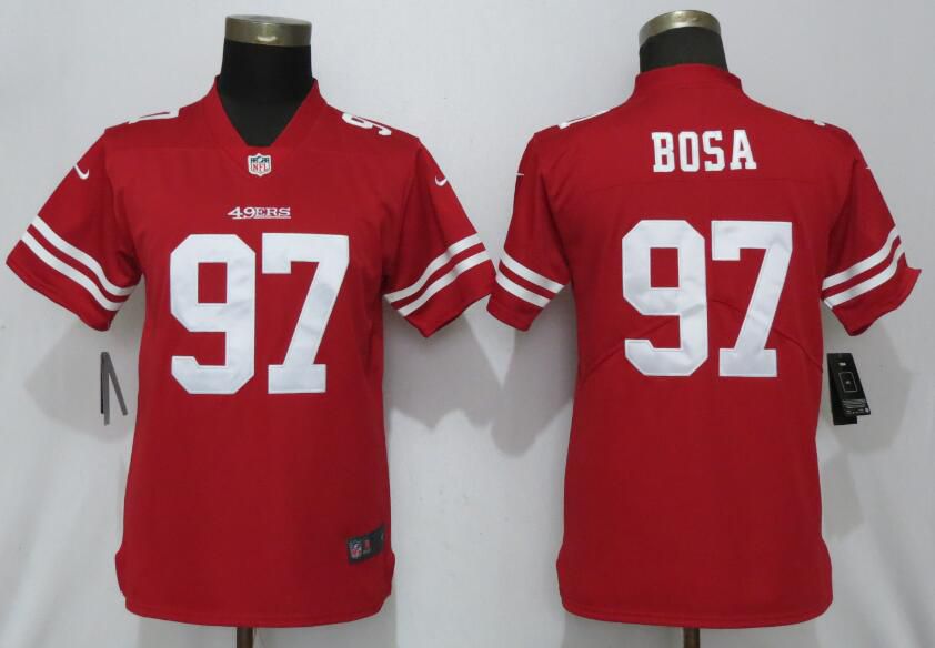 Women San Francisco 49ers #97 Bosa Red Nike Vapor Untouchable Player NFL Jerseys->pittsburgh steelers->NFL Jersey